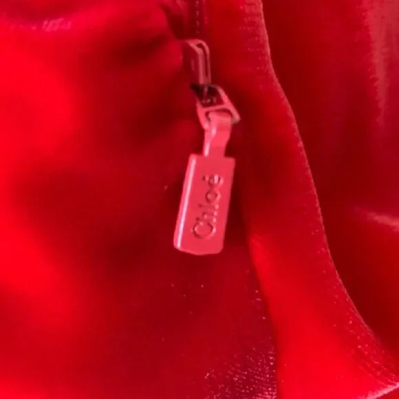 Chloe' Red Velvet Heart Cut-Out Mini-Dress - Picture 3 of 7